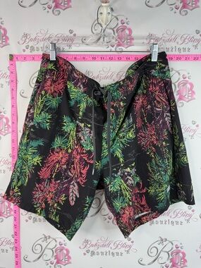 Saxx betawave swim shorts Men's Black Floral Swim Trunks - Multicolor Leaf Print